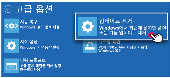 최근 업데이트 제거