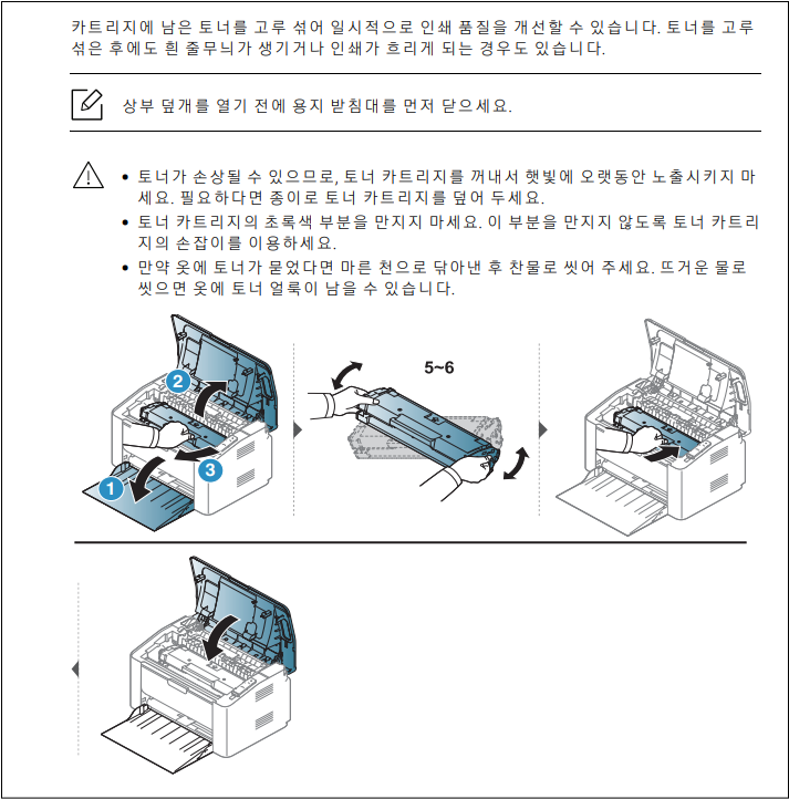 삼성 SL-M2035 인쇄가 안돼요. 고장 발생 유형 및 조치방법 안내