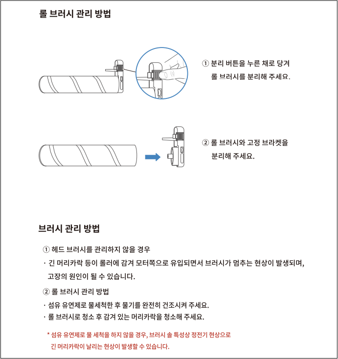 모터 브러시 이물질 차단