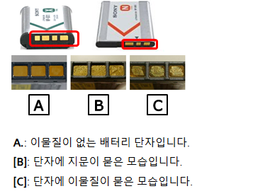 소니 A7M4 카메라 배터리 충전이 안돼요. 원인 및 조치방안 안내