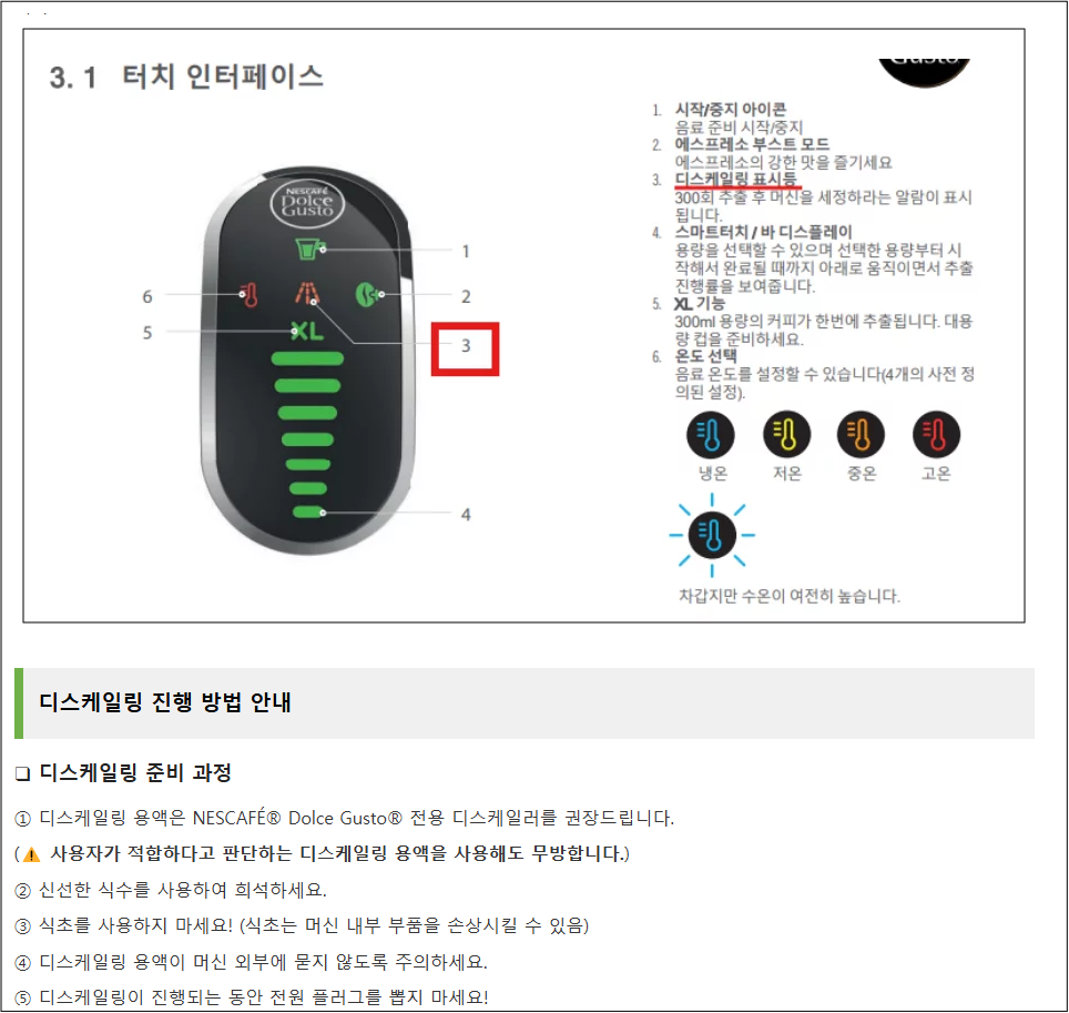 돌체 구스토 커피머신 노즐 청소 방법 소개