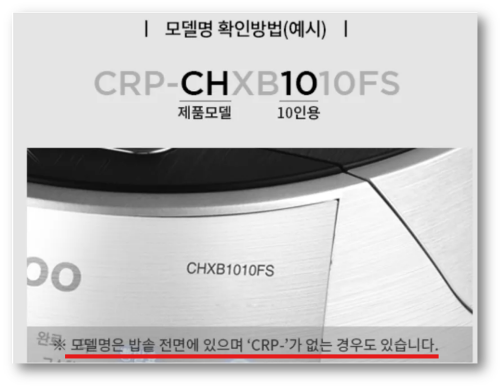 예시: CRP-CHXB1010FS