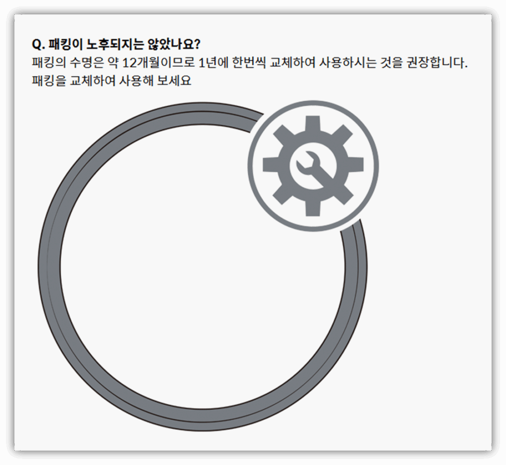 고무 패킹 문제