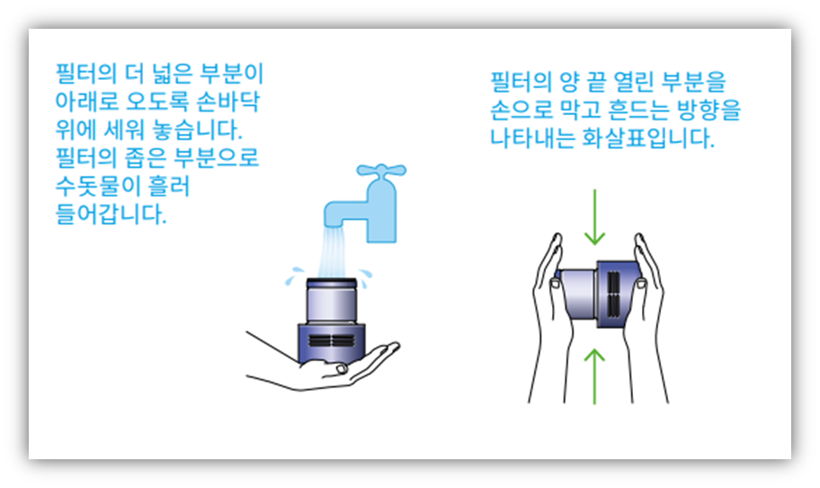 흐르는 물로 세척