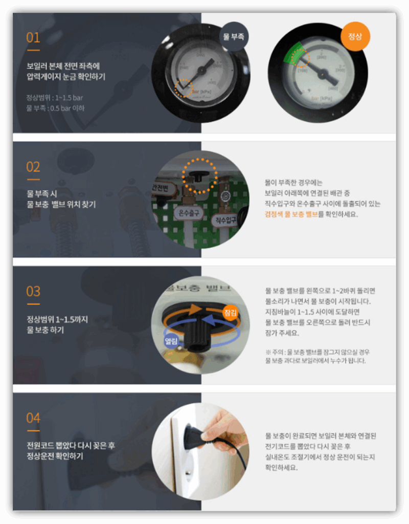 수동 물보충 제품이라면, 직접 보충도 가능