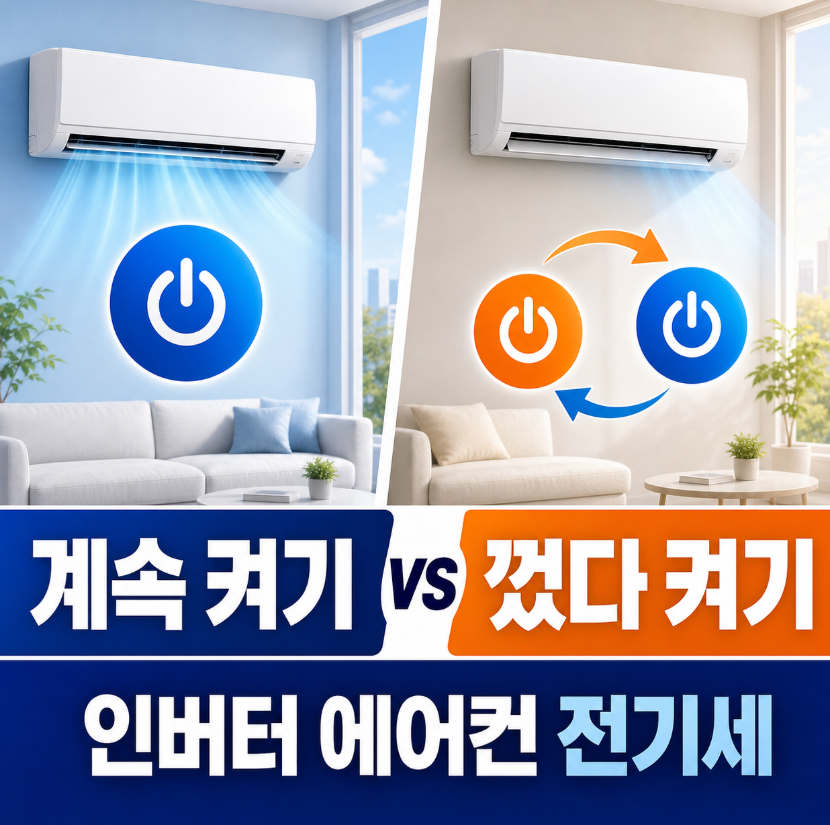 인버터 에어컨 전기세 절약법, 계속 켜두는 게 정말 저렴할까? 인버터 에어컨 전기세 절약법, 계속 켜두는 게 정말 저렴할까?